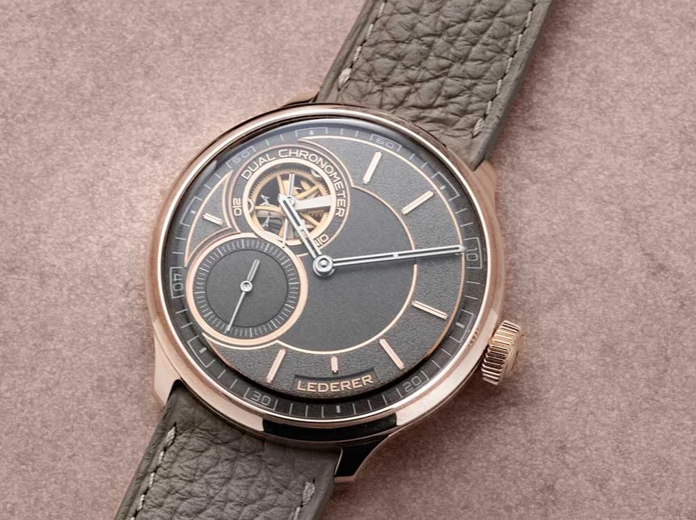Bernhard Lederer Central Impulse Chronometer detail 2
