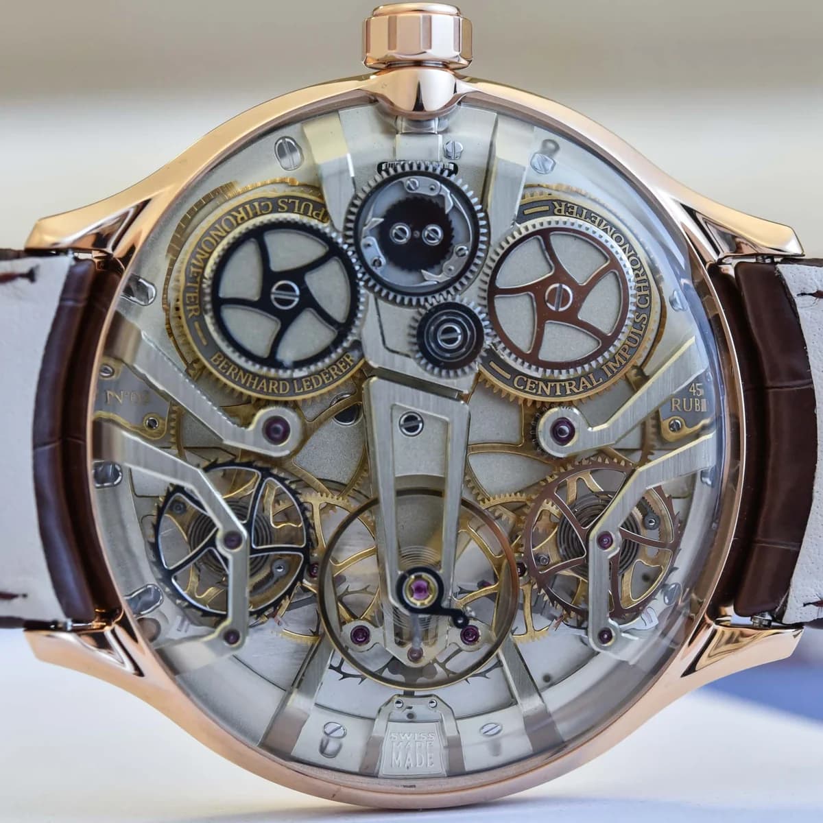 Bernhard Lederer Central Impulse Chronometer detail 7