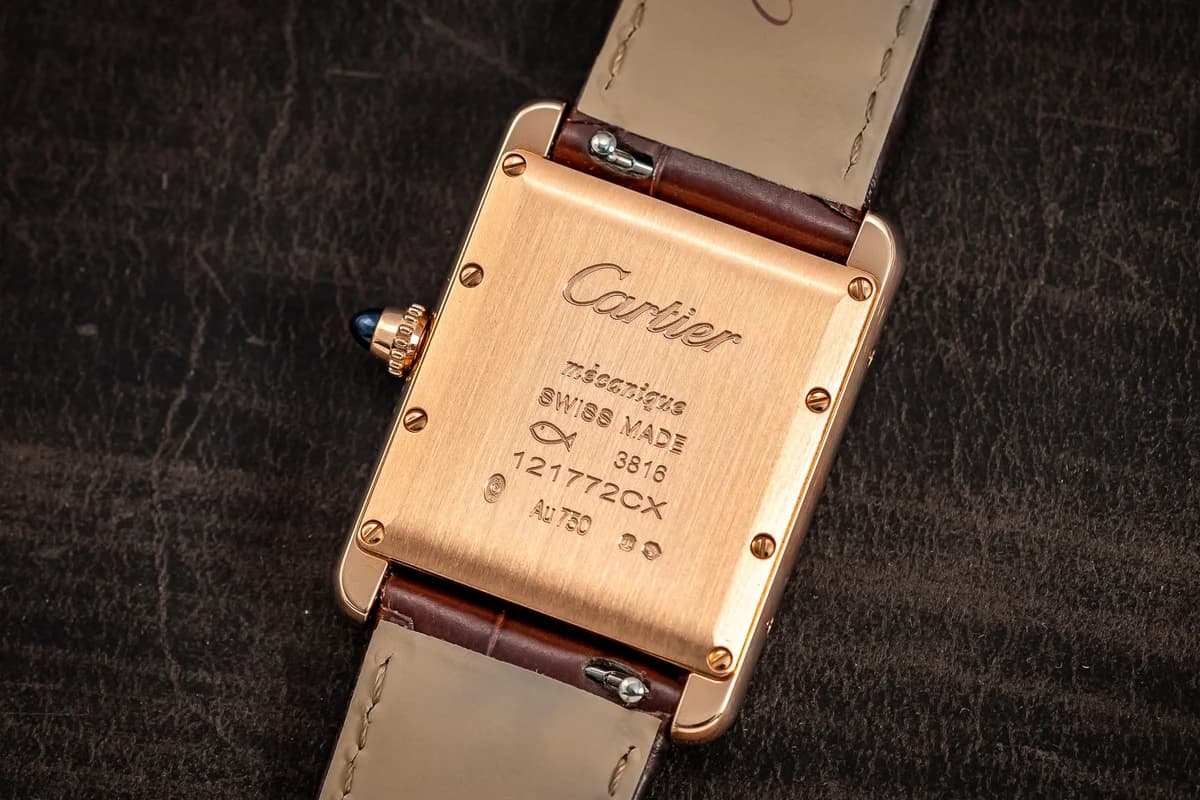 Close detail of the rose gold case and brancards. The finishing shows the satin-brushed surfaces that will develop a natural patina over time.