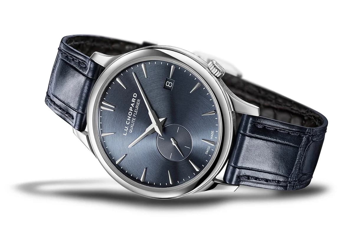The L.U.C XPS Twist QF in 18K ethical white gold with blue-grey satin-brushed sunburst dial