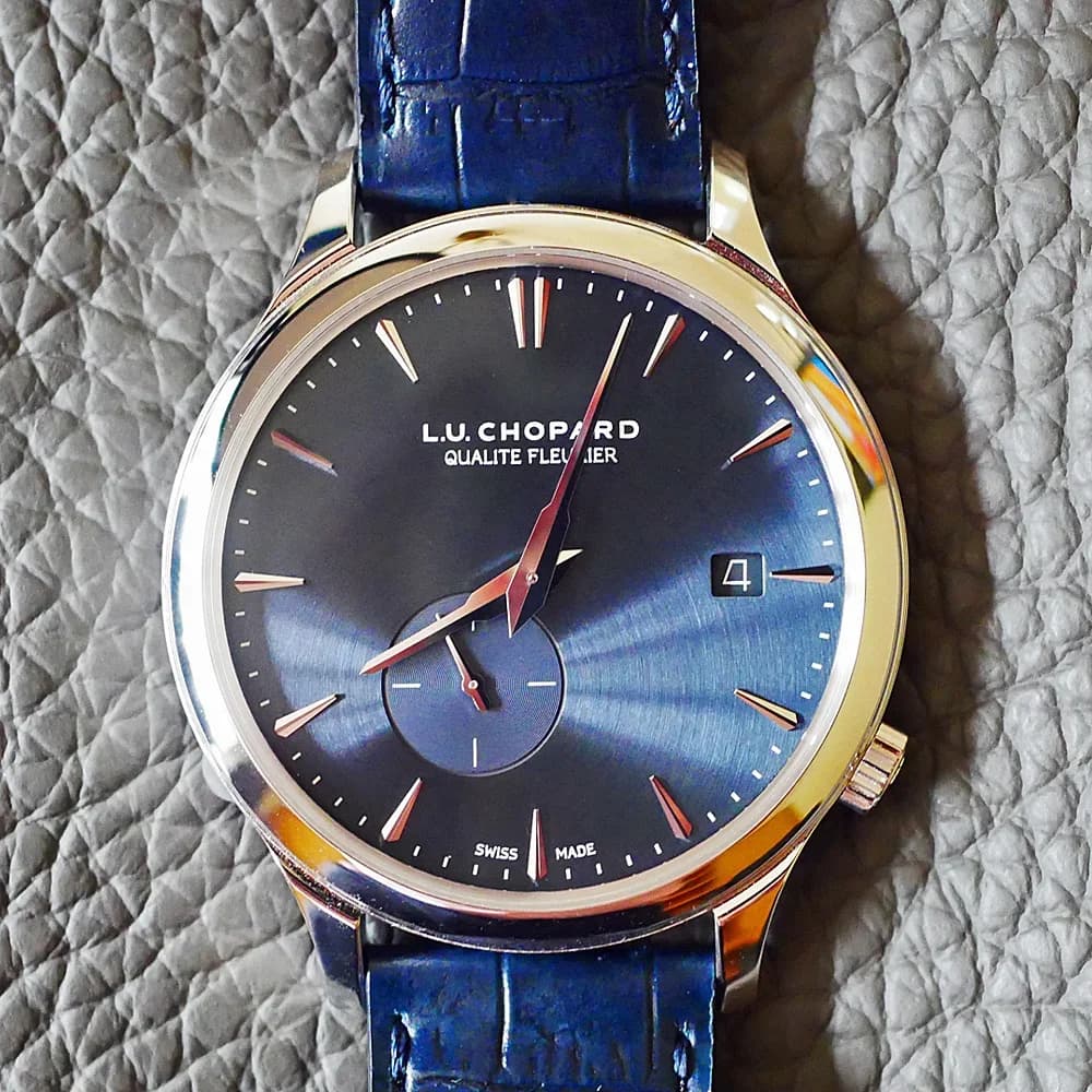 On the wrist with a dress shirt, demonstrating the XPS profile under a cuff