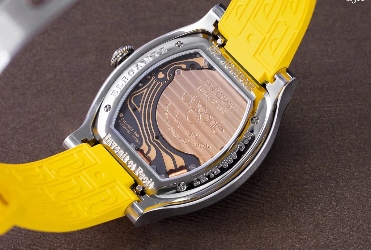 Gino's Dream front view with white luminescent dial and blued steel hands