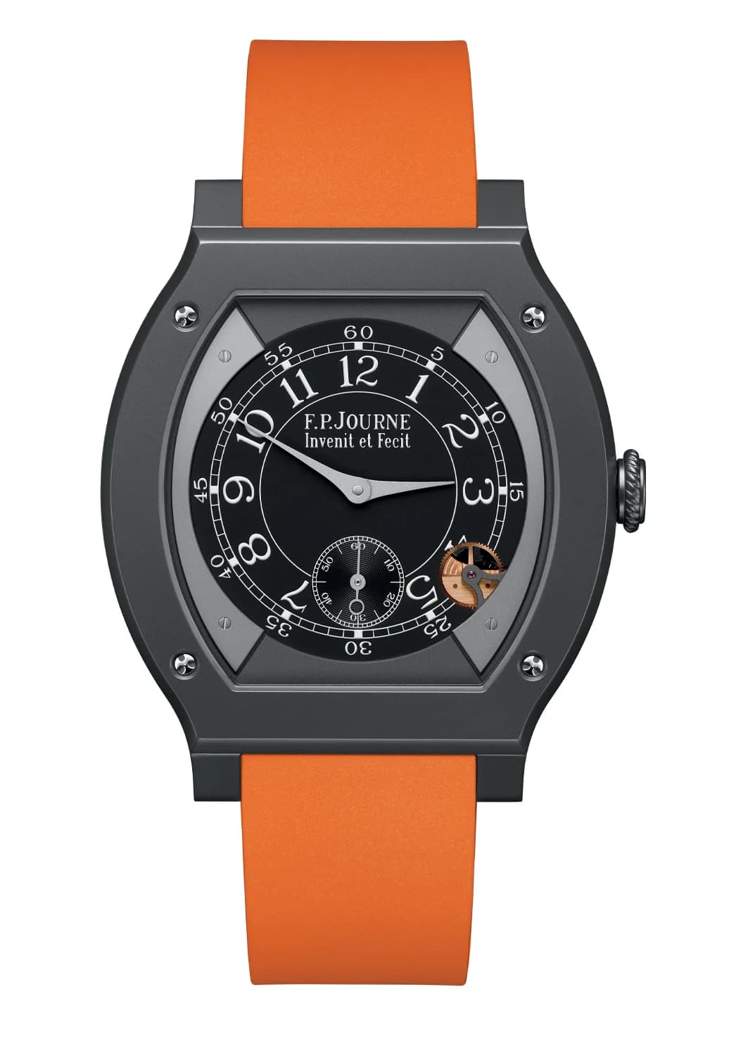 Gino's Dream side profile showing the rainbow bezel and titanium case