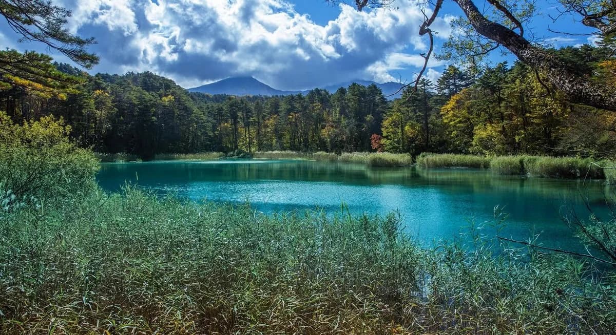 Ruri-Numa in Fukushima, the volcanic lake that inspired the dial's color
