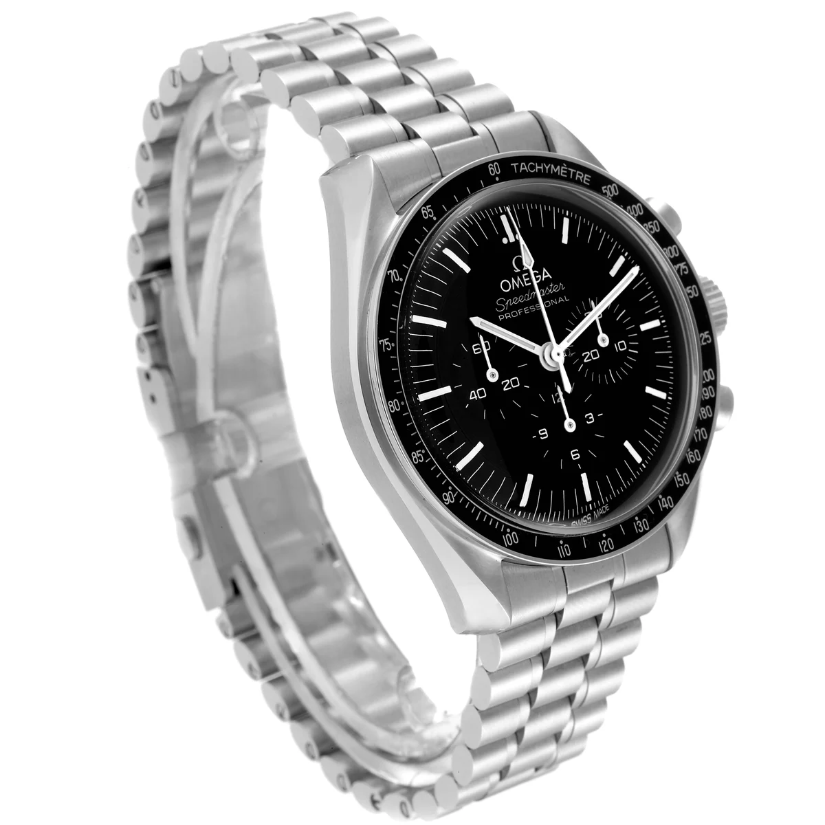 The updated five-link steel bracelet with brushed and polished finishing