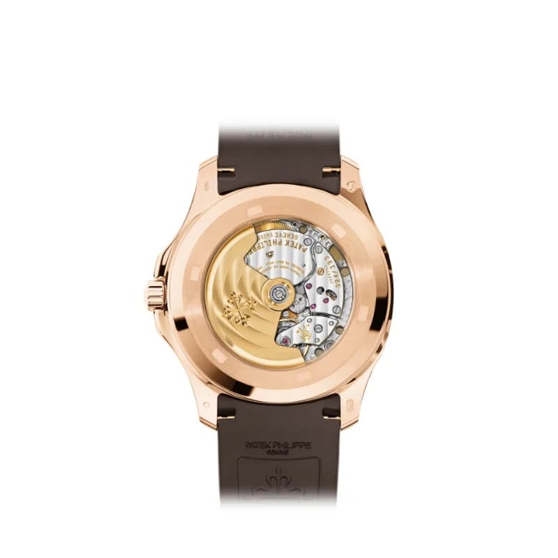 Side profile: 8.1mm thickness, rose gold crown at three o clock