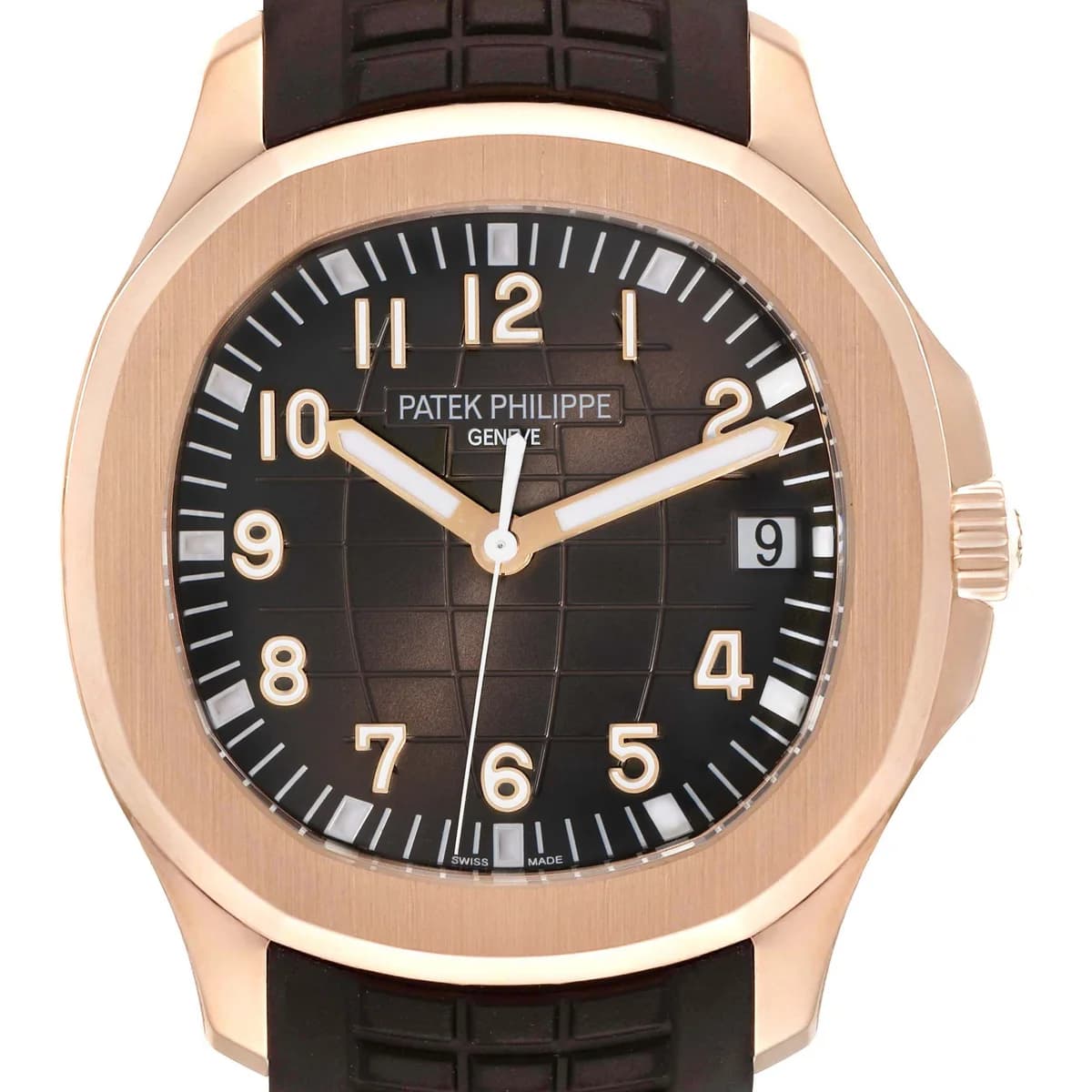 Rose gold fold-over deployant clasp with Calatrava cross