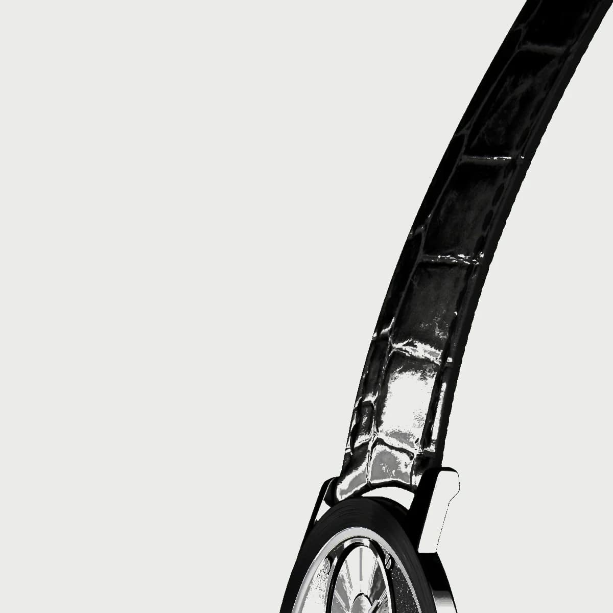 The bezel-crystal transition. The 0.2mm sapphire crystal is cemented with aerospace-grade adhesive rather than gasketed.
