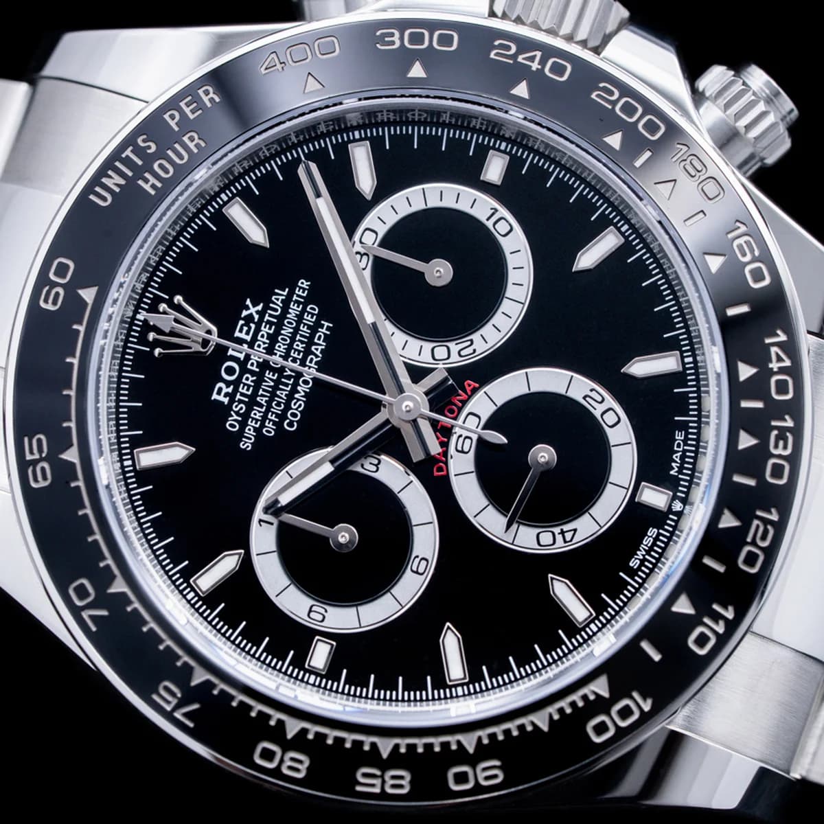 Rolex Daytona Steel Black Dial "Godzilla" detail 4
