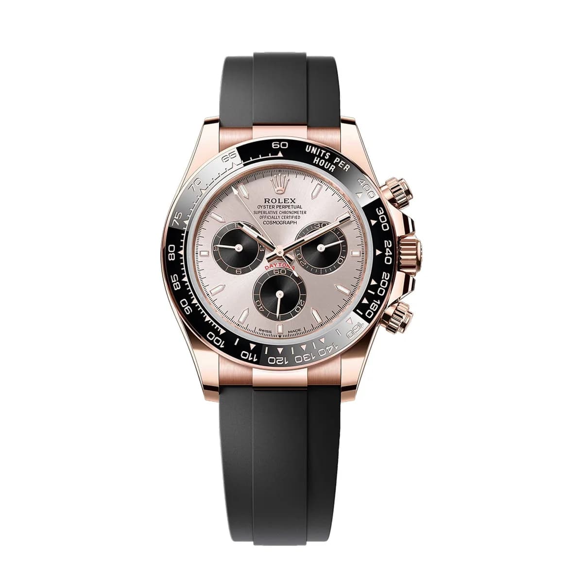 Rolex Daytona Oysterflex Everose "Sundust" detail 10