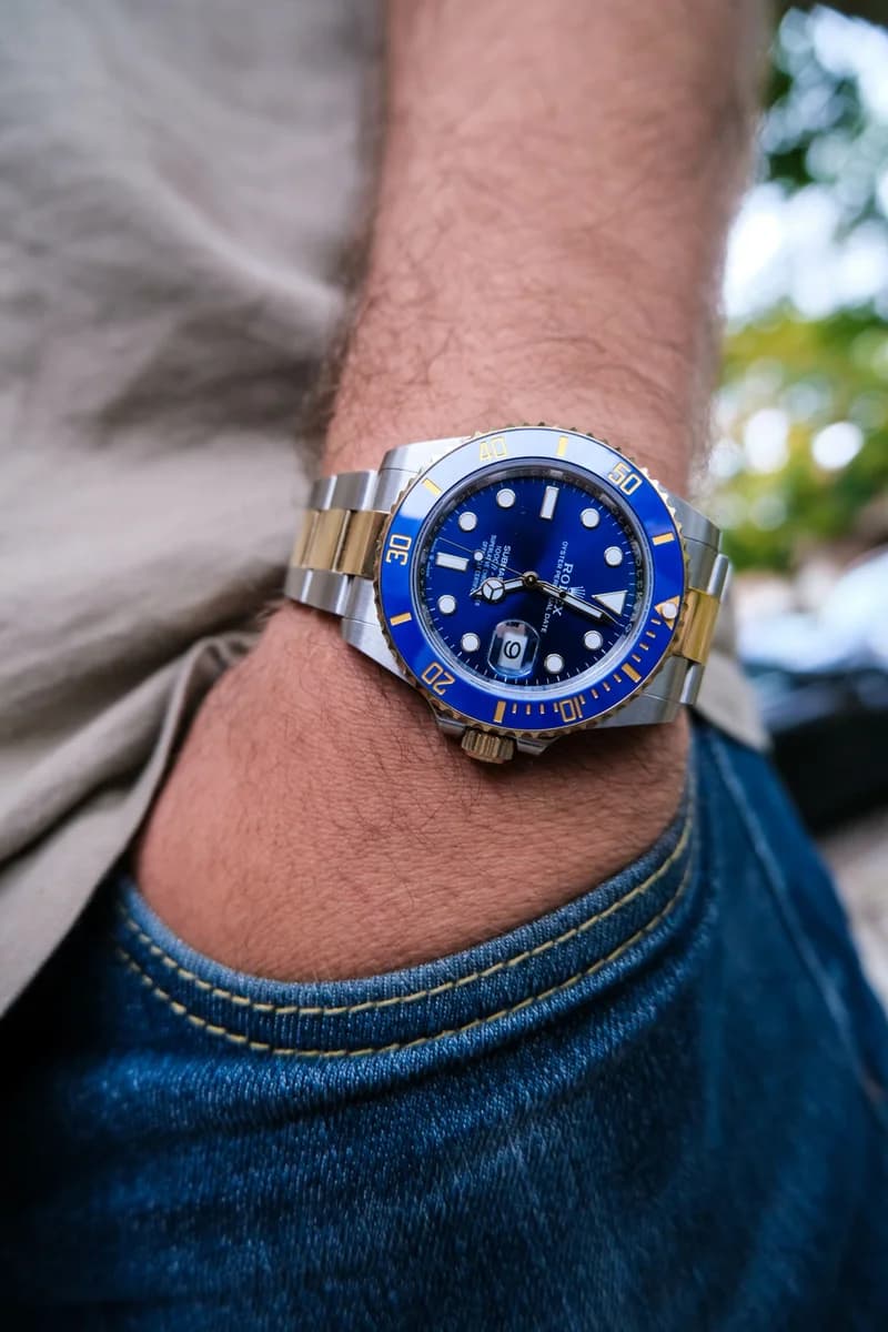 The Bluesy on the wrist: blue and gold in natural light