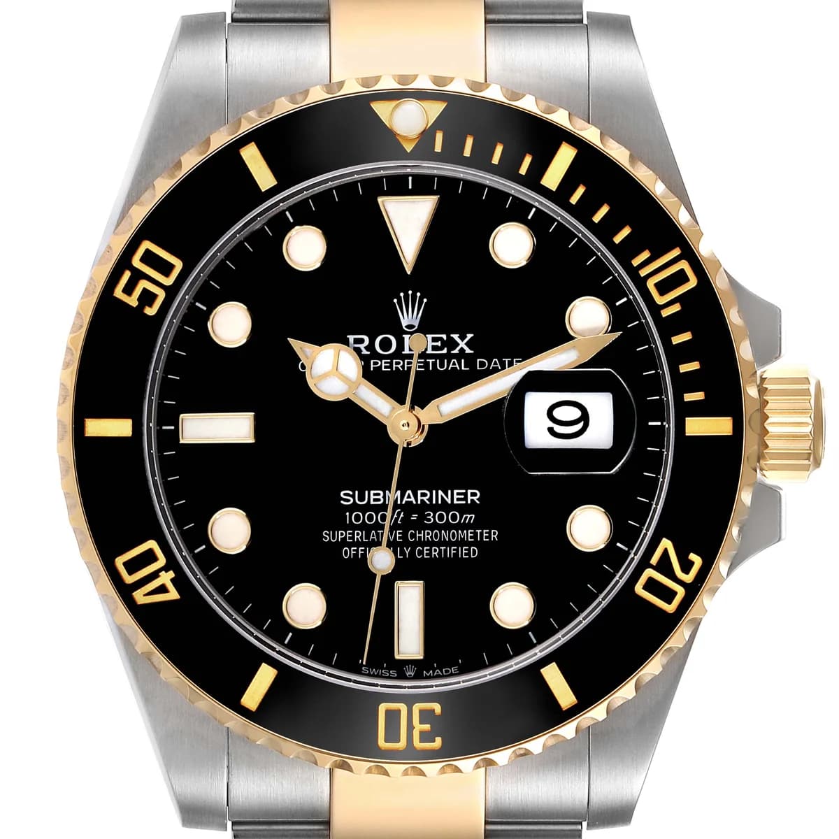 The Bumblebee: 126613LN with black dial, black Cerachrom bezel, and 18K yellow gold accents