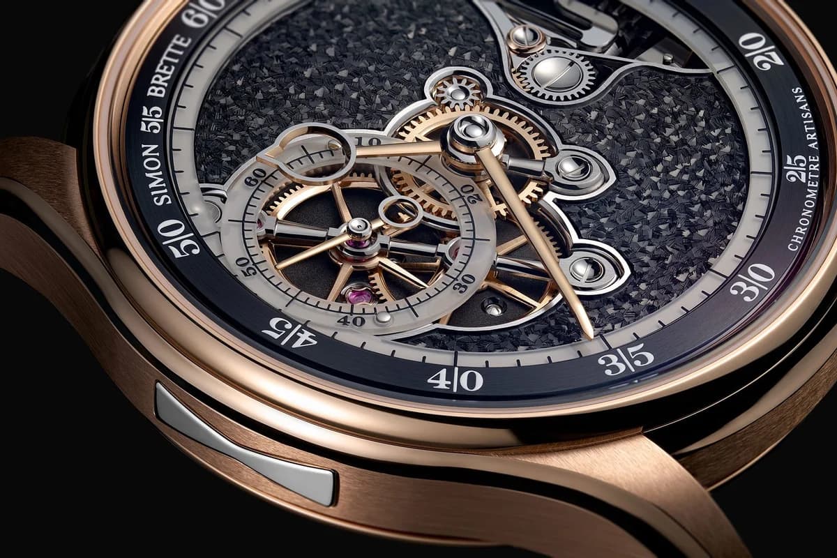 Simon Brette Chronometre Artisans Rose Gold detail 8