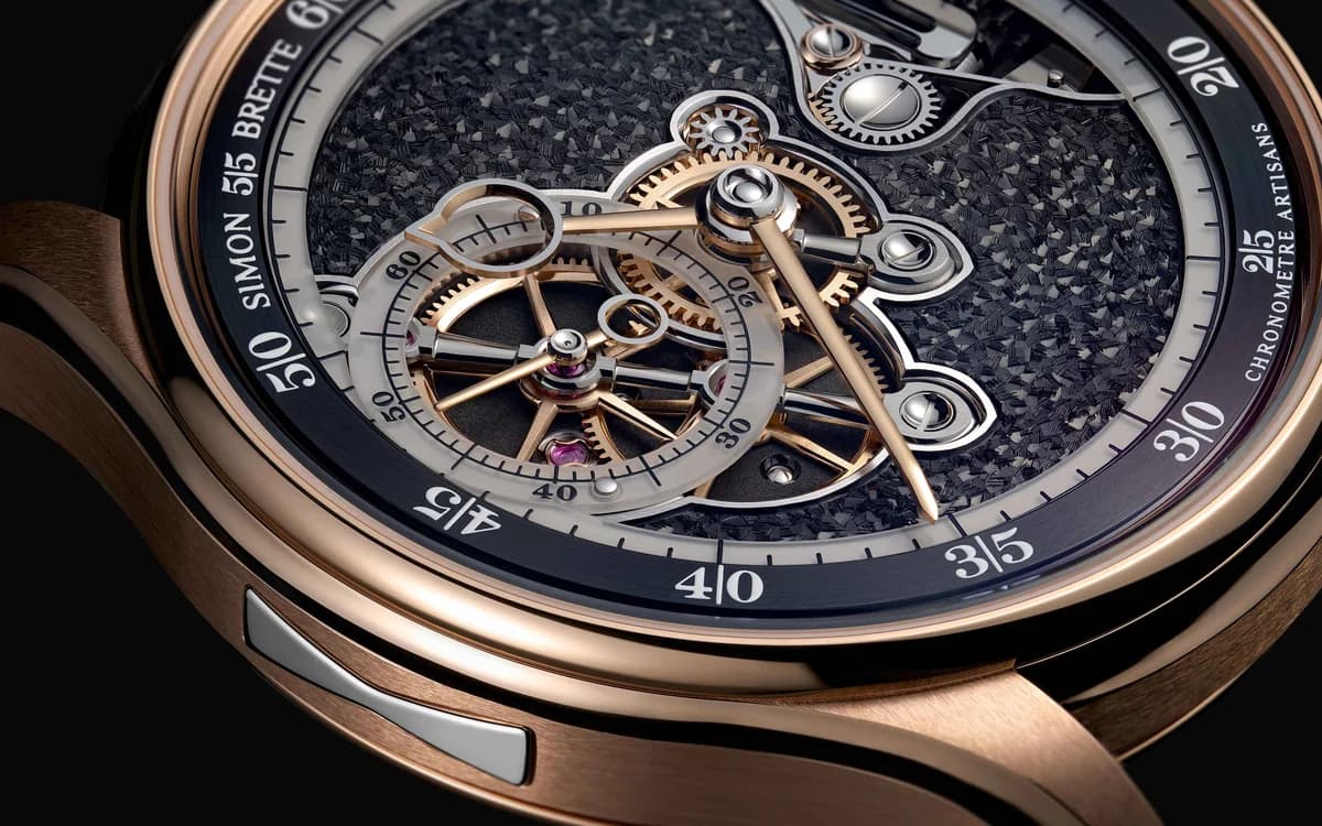 Simon Brette Chronometre Artisans Rose Gold detail 7