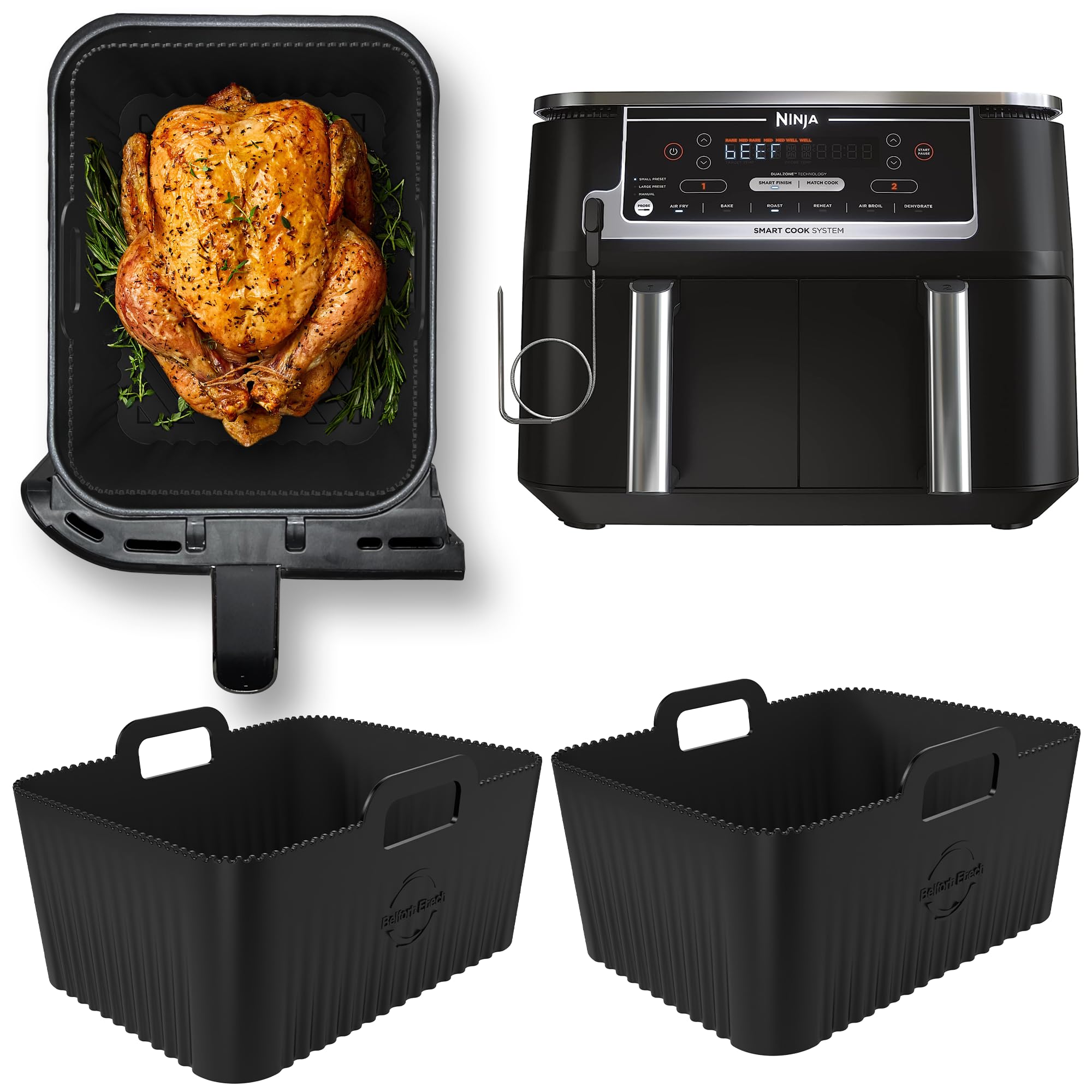 Air Fryer Silicone Liners (Reusable)